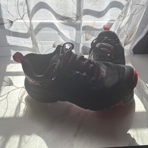 Hoka Black and Red Women's Athletic Shoes